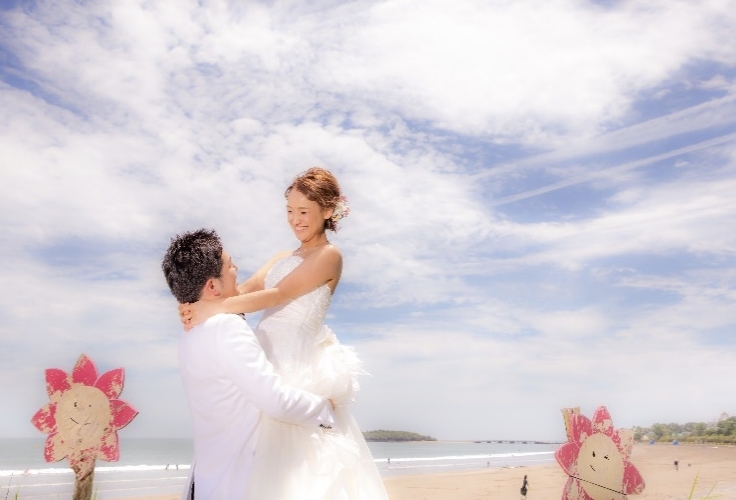 白ドレス＆色ドレスロケ撮影プランの写真